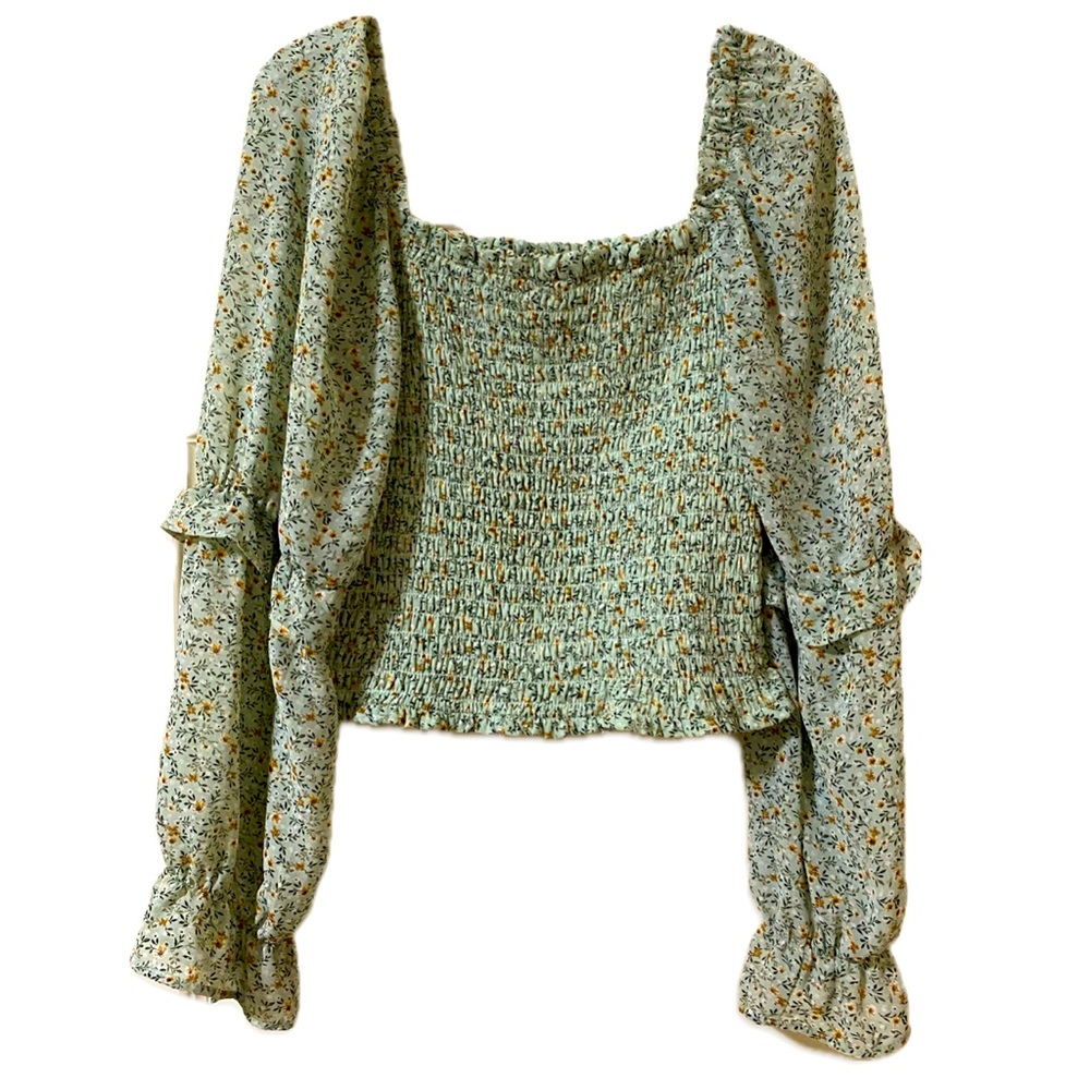 Wild Fable Green Floral Top Size XL